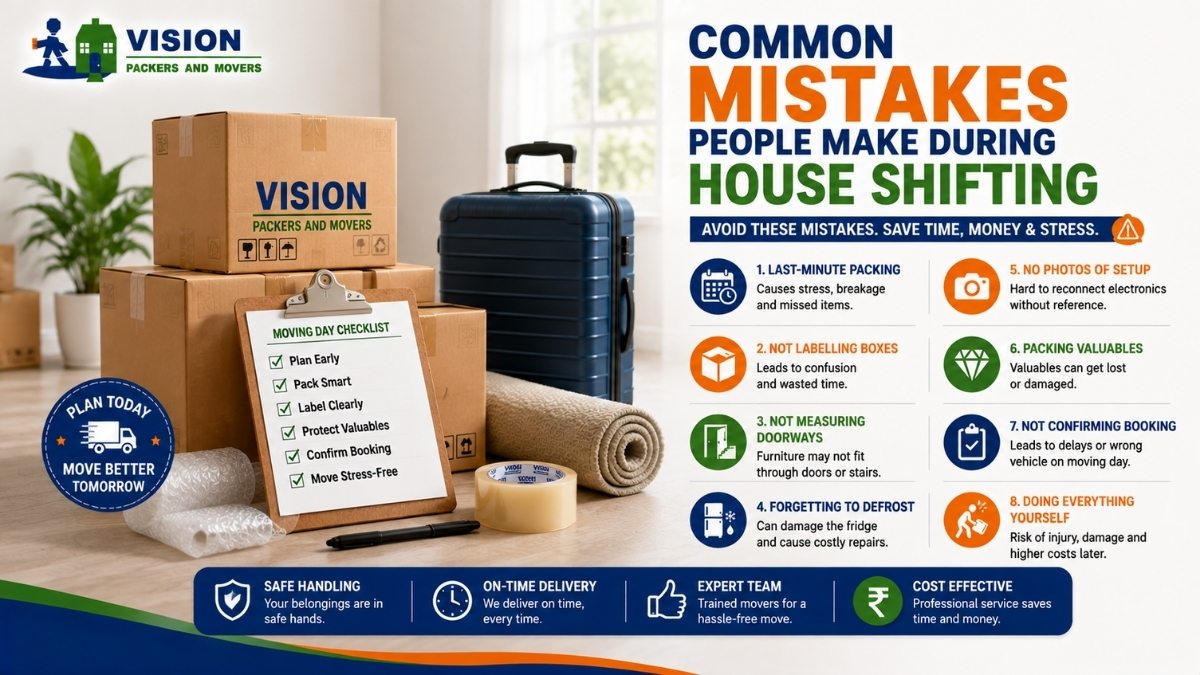 Common Mistakes People Make During House Shifting