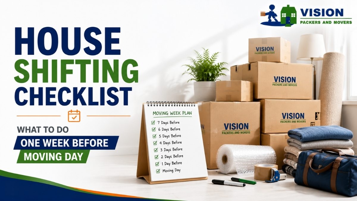 House Shifting Checklist: What to Do One Week Before Moving Day