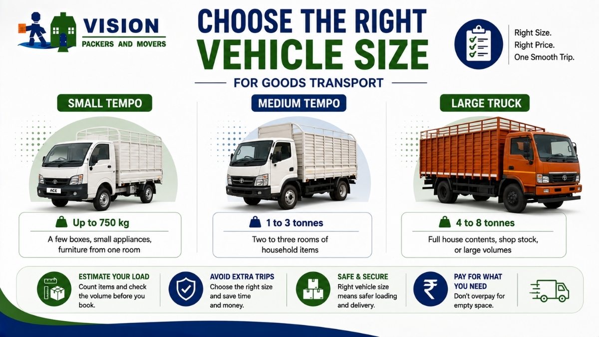 How to Choose the Right Vehicle Size for Goods Transport