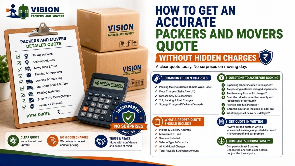 How to Get an Accurate Packers and Movers Quote Without Hidden Charges