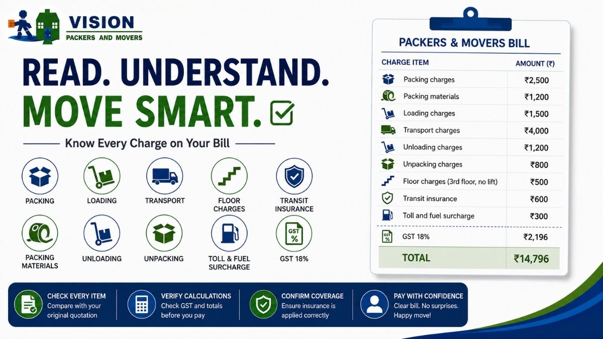 How to Read and Understand a Packers and Movers Bill