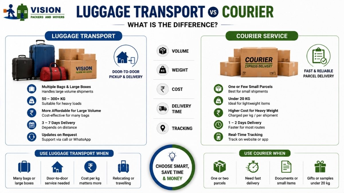 Luggage Transport vs Courier: What Is the Difference