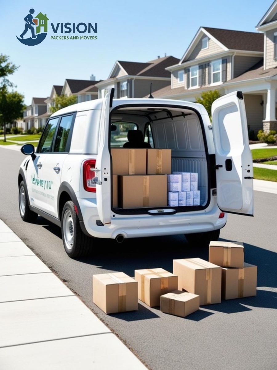 Vision Packers and Movers pickup parcel from home for courier delivery