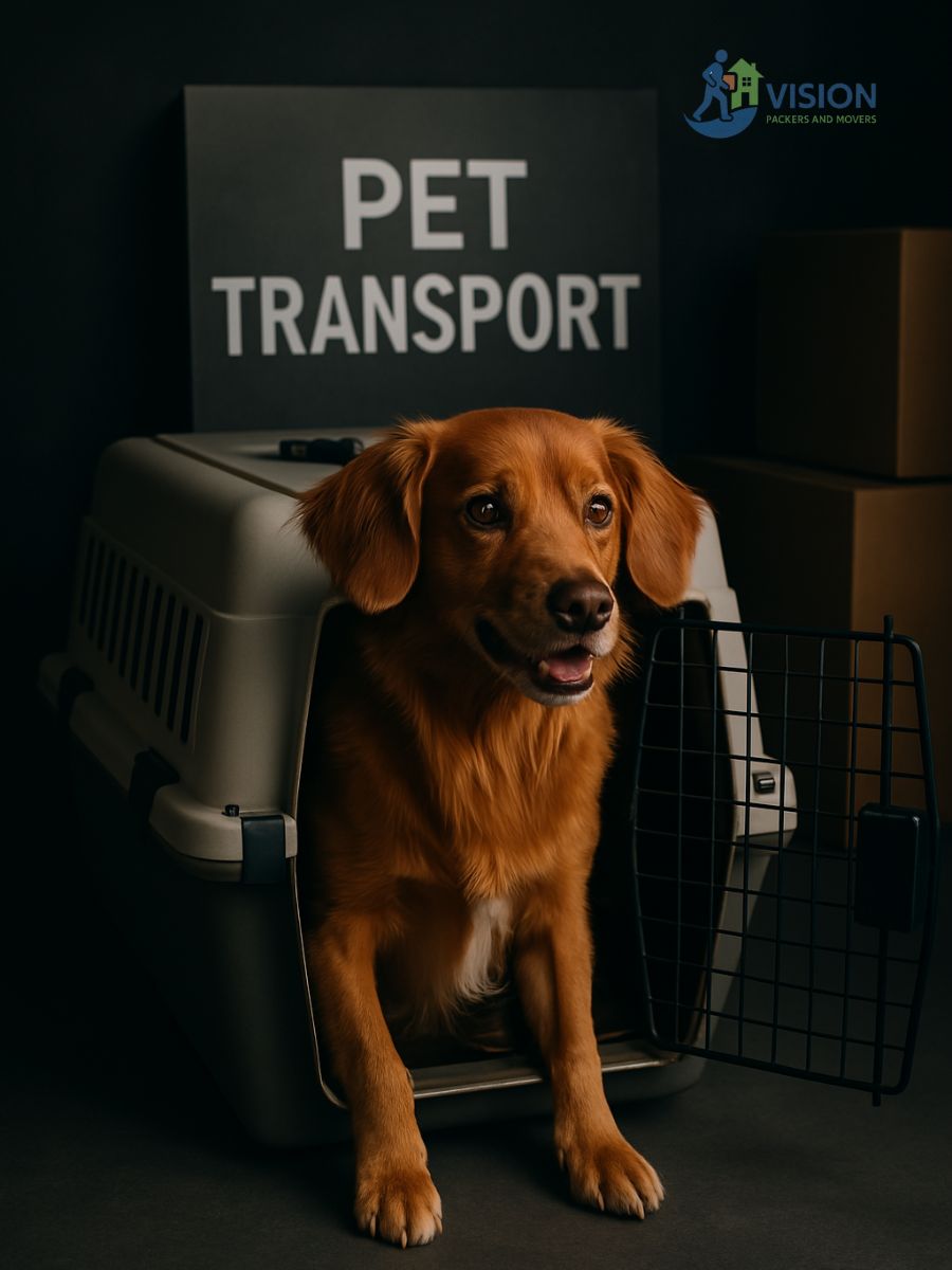 Comfortable dog transport in a pet carrier